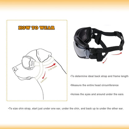 NVTED Dog Sunglasses Dog Goggles, UV Protection Wind Dust Fog Protection Pet Glasses Eye Wear