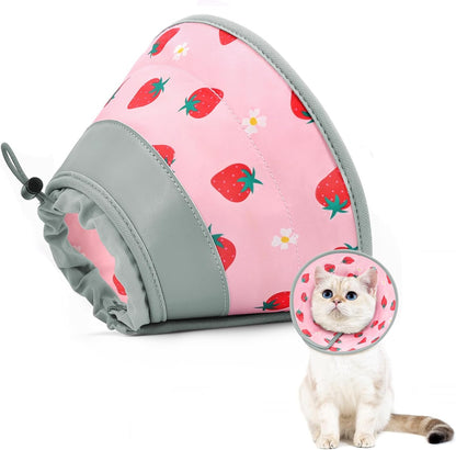 Cat Cone Collar Soft to Stop Licking, Adjustable, Foldable Lightweight Kitten Cones After Surgery