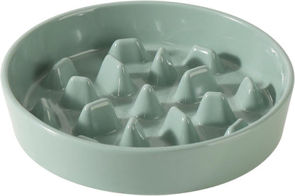 Ceramic 9.5 inch Dog Bowl Slow Feeder, Slow Pet Food Dish for Large Dog, Stop Bloat, Preventing
