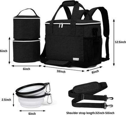 BAGLHER Dog Travel Bag Backpack Pet Supplies Backpack Pet Accessories Storage Bag 5-Piece Set with