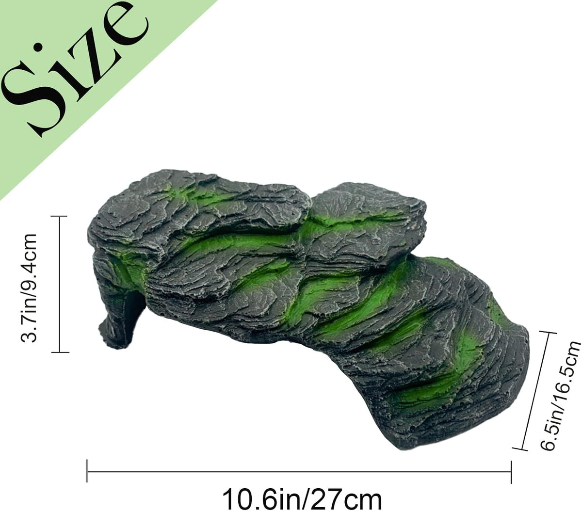 Resin Turtle Basking Platform,Turtles Rock Dock Climbing Ramp Cave Hideout Decor Reptile Terrariums