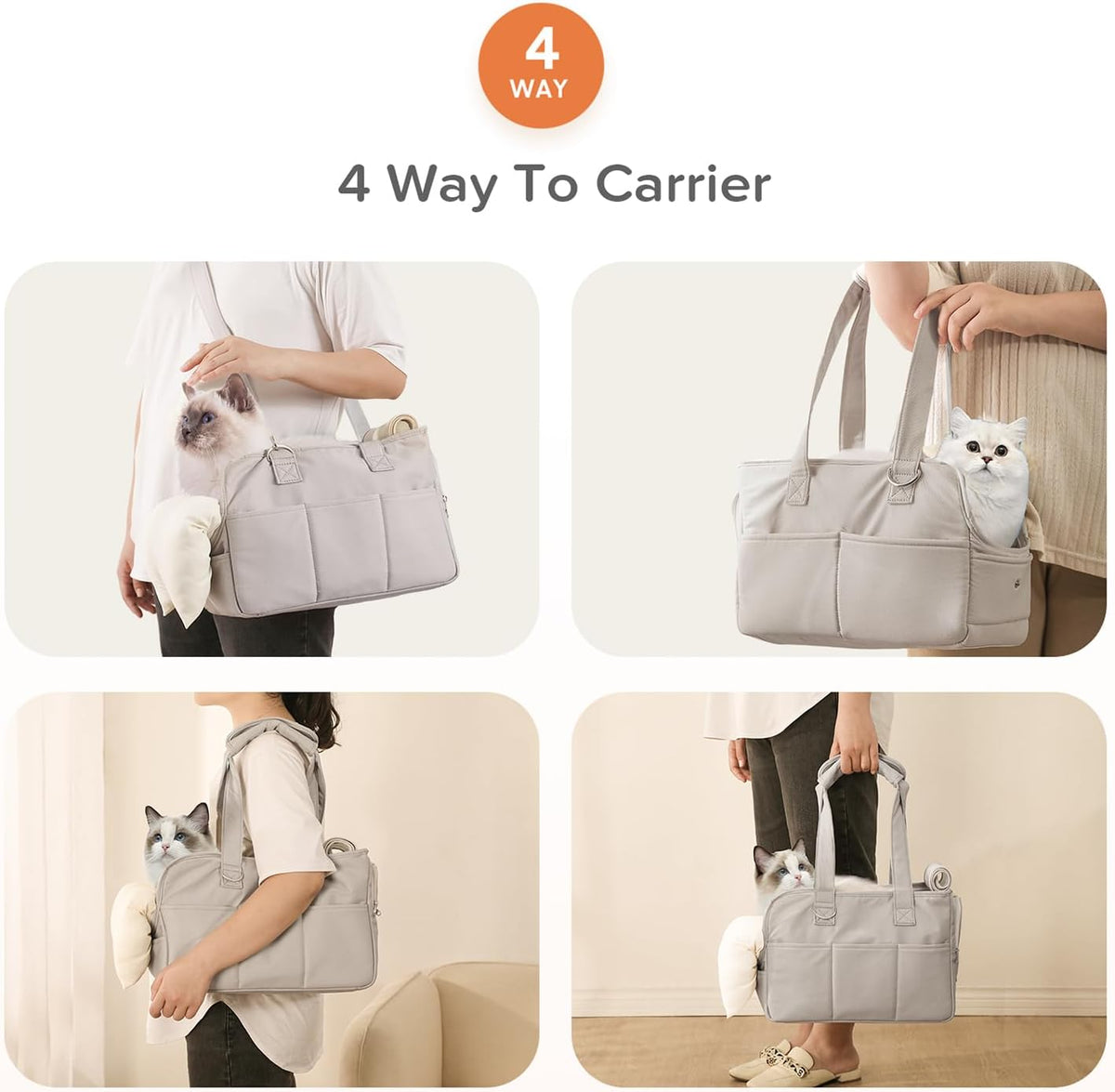 Dog Carriers for Small Dogs, Soft Sided Folding Small Dog Carrier for Dogs Medium Cats Puppies up