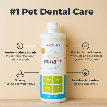 Oxyfresh Premium Pet Dental Care Solution Pet Water Additive: Best Way to Eliminate Bad Dog Breath