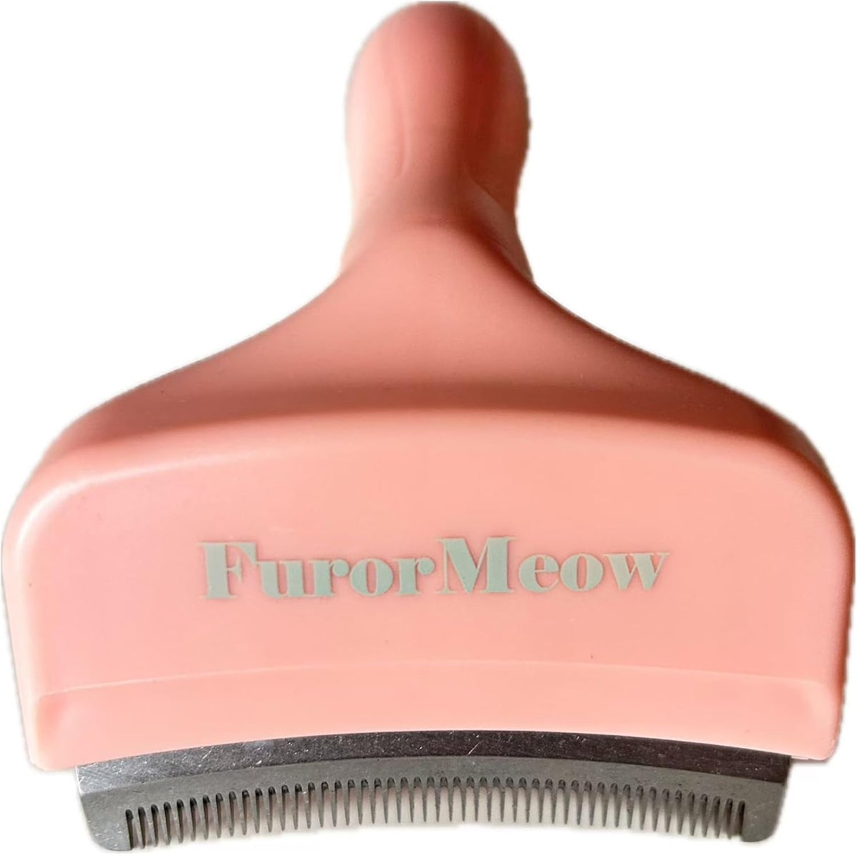 Pet Deshedding Tool with Curve Blade, Cat Grooming Brush, Tight V-shaped Teeth Shedding Comb for