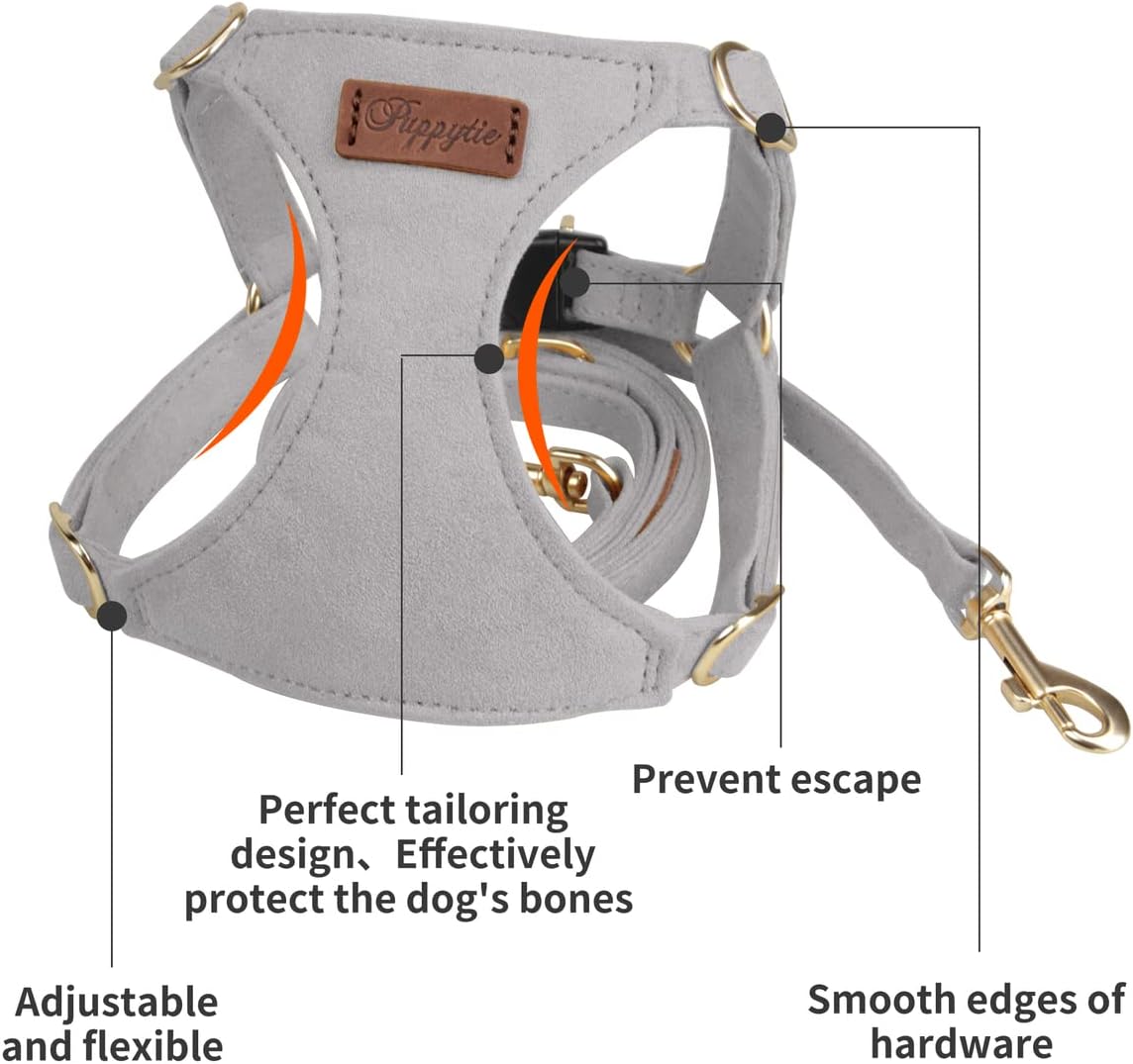 Puppytie No Pull Dog Harness with Multifunction Dog Leash,Soft Adjustable No Choke Escape Proof Pet