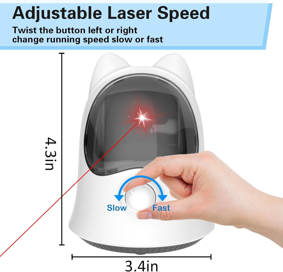 Cat Laser Toys for Indoor Cats, Random Trajectory Laser Cat Toy, Interactive Cat Toys for Bored