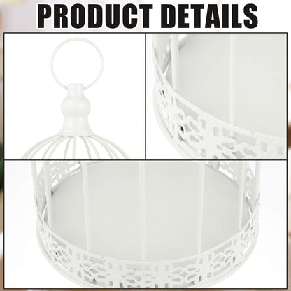 Sliner 4 Pcs Bird Cage Decorative Candle Holder Vintage Candle Holder Cage Lanterns Model for