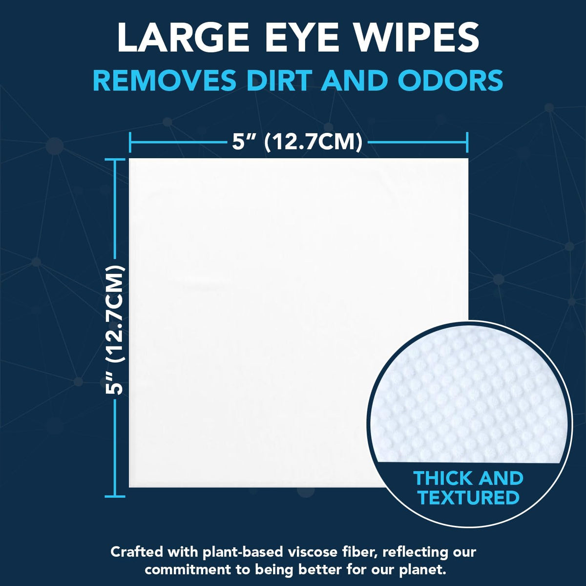 NOVEHA 100PCs Dog Eye Wipes - Tear Stain Remover for Dogs - Formulated with Chamomile and Aloe to