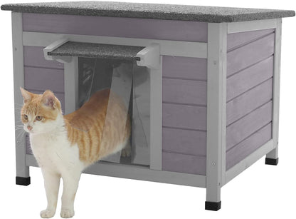 Aivituvin Cat House Waterproof Feral Kitty Shelter Outdoor Indoor Rabbit Hutch for