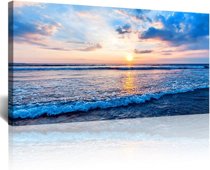 Lapremoly Blue Ocean Wall Painting Canvas Art For Living Room, Office, Bedroom - Large Wall Decor