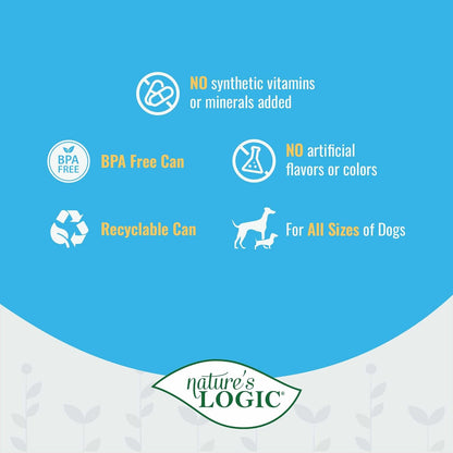 Nature's Logic Grain-Free Canned Dog Food - 90% Animal Proteins - 100% Natural Wet Dog Food Cans