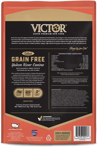 VICTOR Super Premium Dog Food – Grain Free Yukon River Canine – Supports Immune & Digestive Health