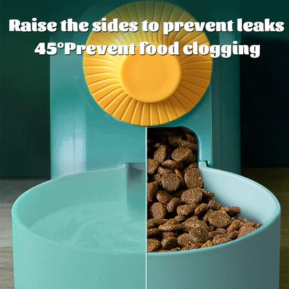 Pet Hanging Automatic Feeders Drinking Bowls 40oz, Auto Gravity Pet Feeding Water Set, Cage Pet
