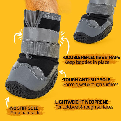 Dog Shoes for Large Dogs, Medium Dog Boots & Paw Protectors for Hardwood Floors, Outdoor Dog