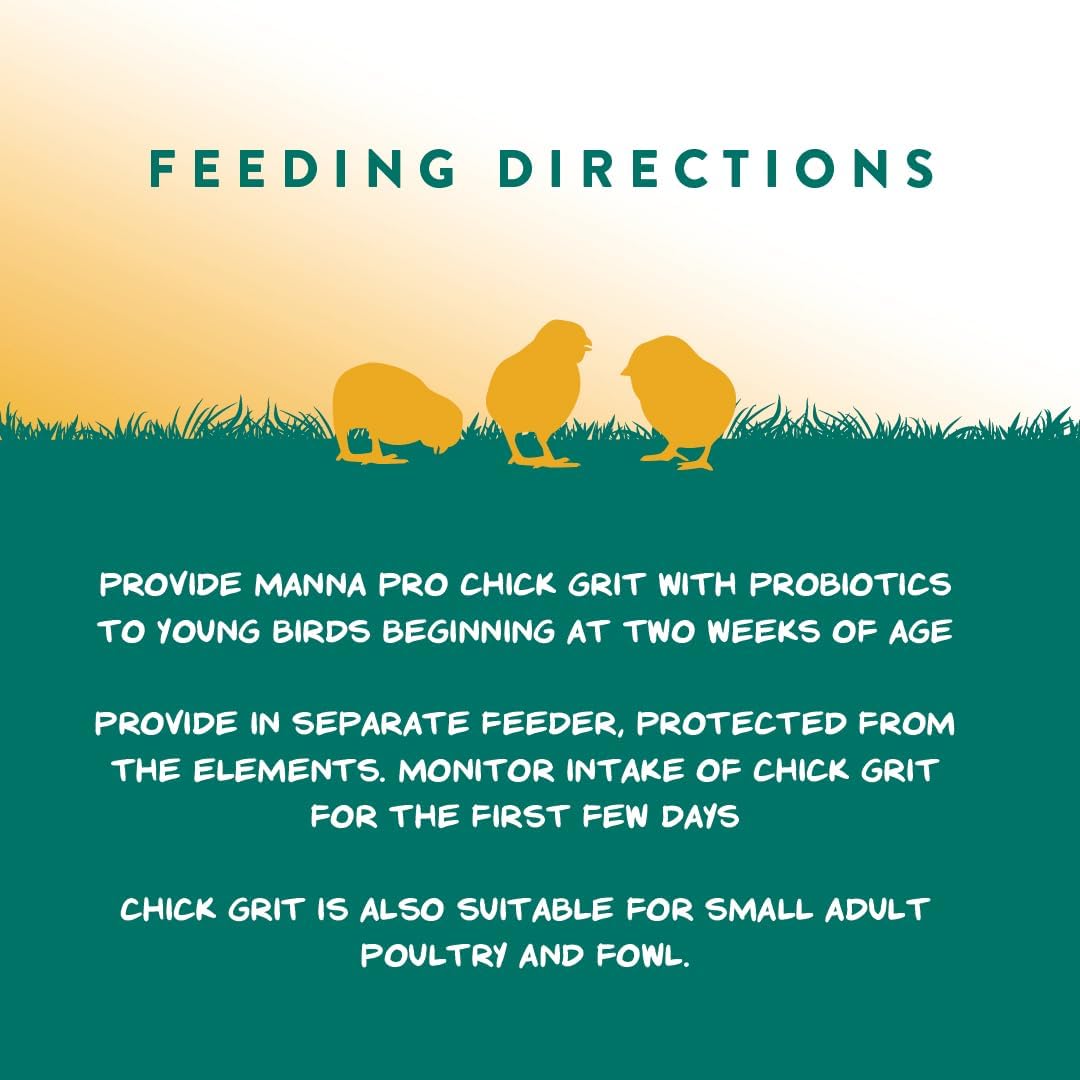 Manna Pro Chick Grit Digestive Supplement for Young Growing Poultry & Bantam Breeds, No Artificial