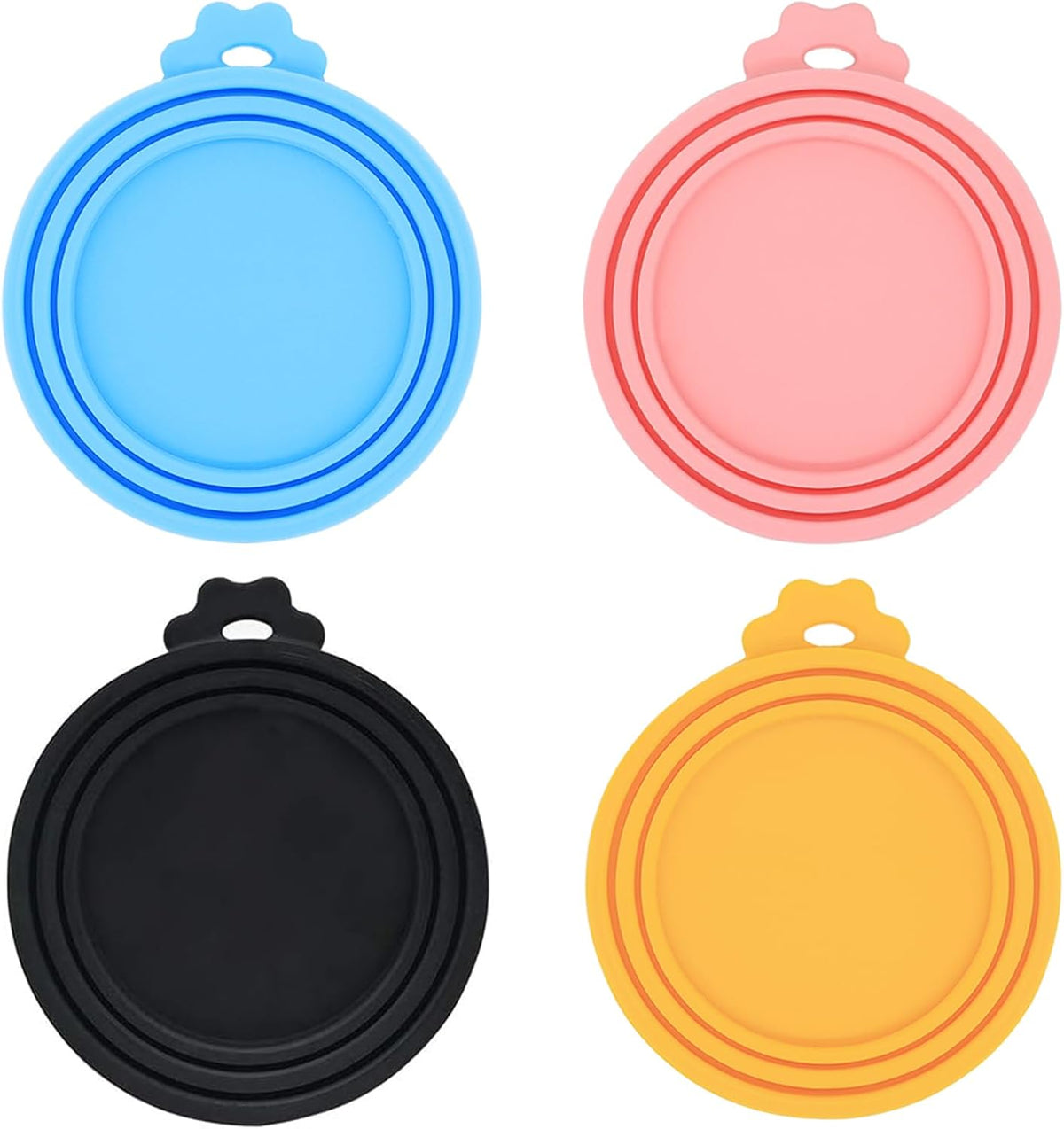 Food Can Covers/4 Pack/Universal BPA Free Silicone Dog Cat Food Can Lids for Dog and Cat Food/Fits