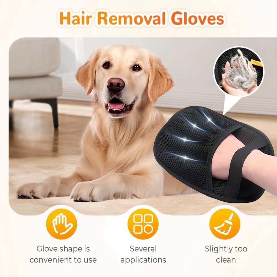 Pet Hair Removal Glove for Cats & Dogs,Electrostatic Gloves Pet Hair,Cat Grooming Gloves for Hair