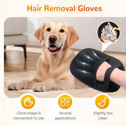 Pet Hair Removal Glove for Cats & Dogs,Electrostatic Gloves Pet Hair,Cat Grooming Gloves for Hair