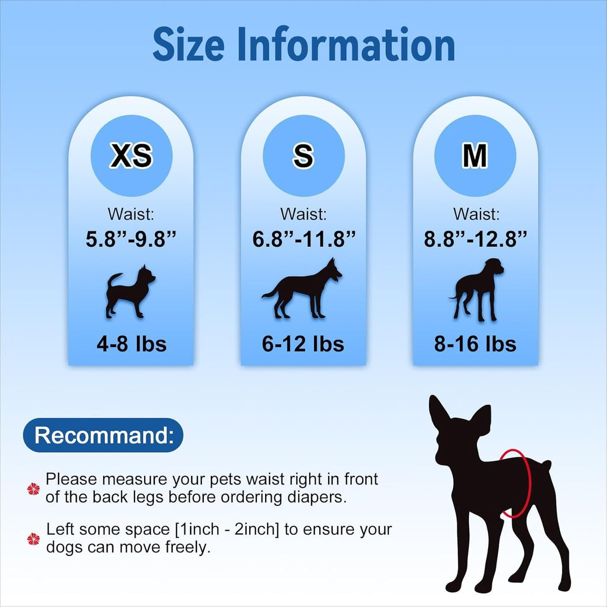 Pet Soft Dog Diapers Female, Disposable Dog Diapers, Cat Diaper for Female Cats, Puppy Diaper 48pcs