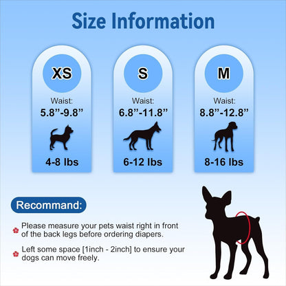 Pet Soft Dog Diapers Female, Disposable Dog Diapers, Cat Diaper for Female Cats, Puppy Diaper 48pcs