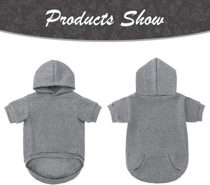 KOOLTAIL Basic Dog Hoodie - Soft and Warm Dog Hoodie Sweater with Leash Hole and Pocket, Dog Winter