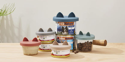 OHMO 2 Pack Dog Food Can Lids, (3, 12, 14oz etc.) Universal Size BPA Free Silicone Covers for Cat