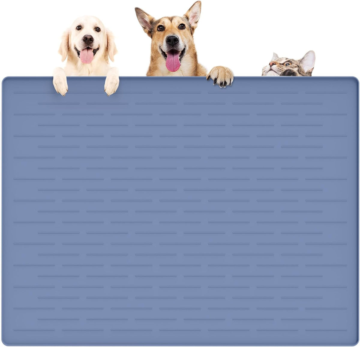 39.4"x29.5" Large Pet Food Mat, Silicone Dog Mats for Food and Water, Nonslip Pet Feeding Mats for