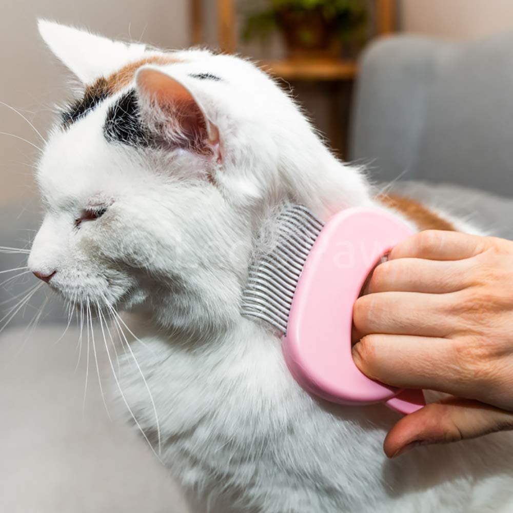 Leo's Paw The Original Pet Hair Removal Massaging Shell Comb Soft Deshedding Brush Grooming and