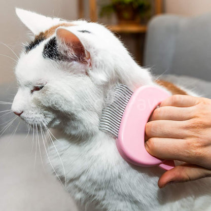 Leo's Paw The Original Pet Hair Removal Massaging Shell Comb Soft Deshedding Brush Grooming and