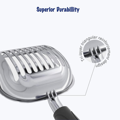 WePet Cat Litter Scoop, Aluminum Alloy Sifter, Kitty Metal Scooper, Deep Shovel, Long Handle, Poop