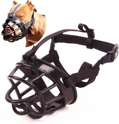 Basket Dog Muzzles-Soft Adjustable Breathable Mask Anti Biting Chewing Barking Training Dog Muzzle