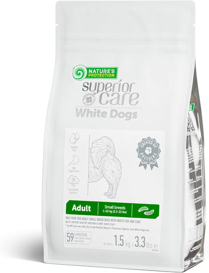 Nature's Protection Superior Care White Dogs Grain-Free Dry Dog Food - High Protein, Tear Stain