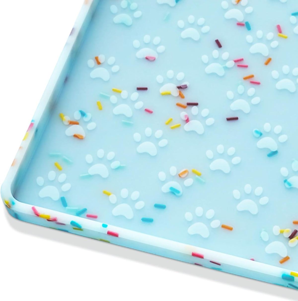 Ptlom Dog Food Mat Anti-Slip Dog Bowl Mats for Food and Water, Waterproof Pet Placemat Prevents