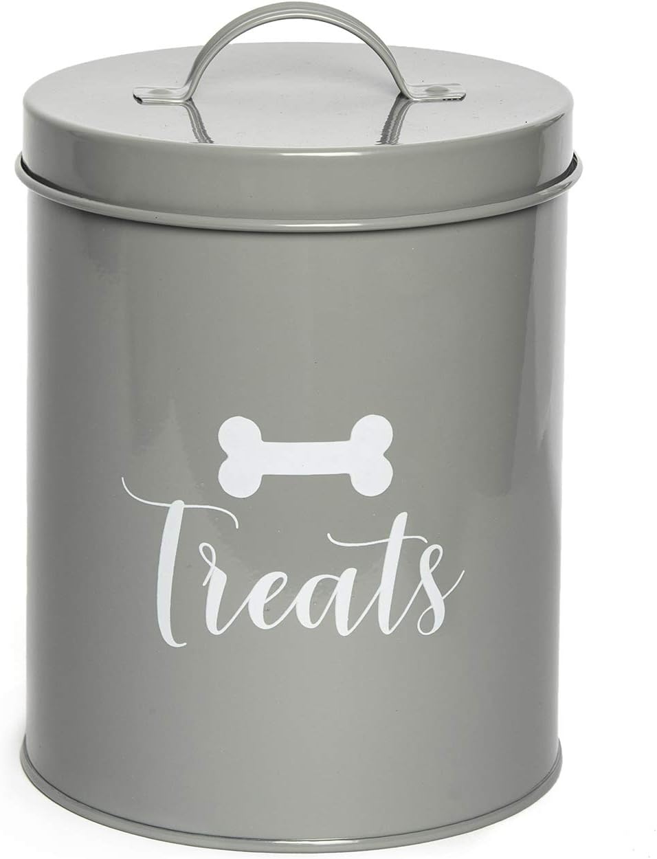 Park Life Designs - Metal Pet Treat Jar with Airtight Lid for Dogs, Cats, Puppies and More, Chic