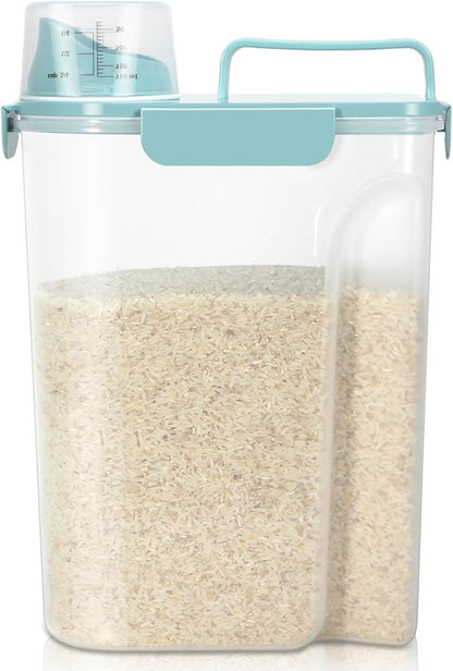 TBMax Airtight Rice Container 10 Lbs Cereal Dispenser, Small Pet Cat Dog Food Storage Container