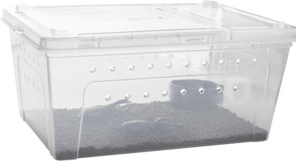 OMEM Portable Reptile Terrarium Habitat for Mini Pet Houses Breathable Holes Stackable Container