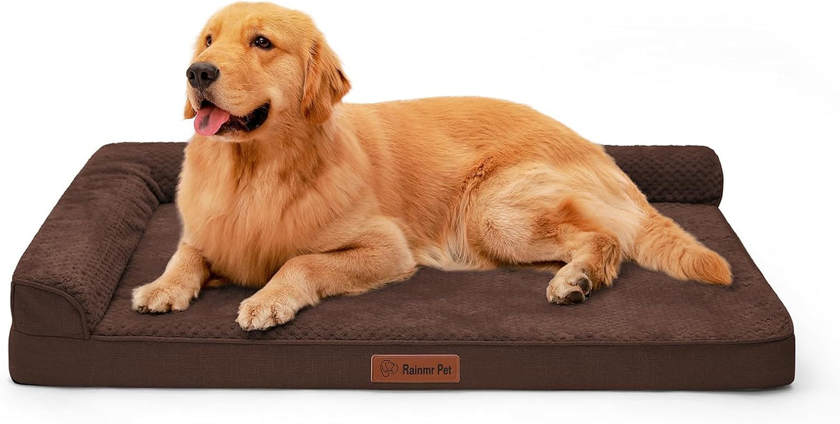 Orthopedic Dog Bed, 3 Inch Memory Foam Dog Beds for Large Dogs, Washable Removable Cover, Nonskid