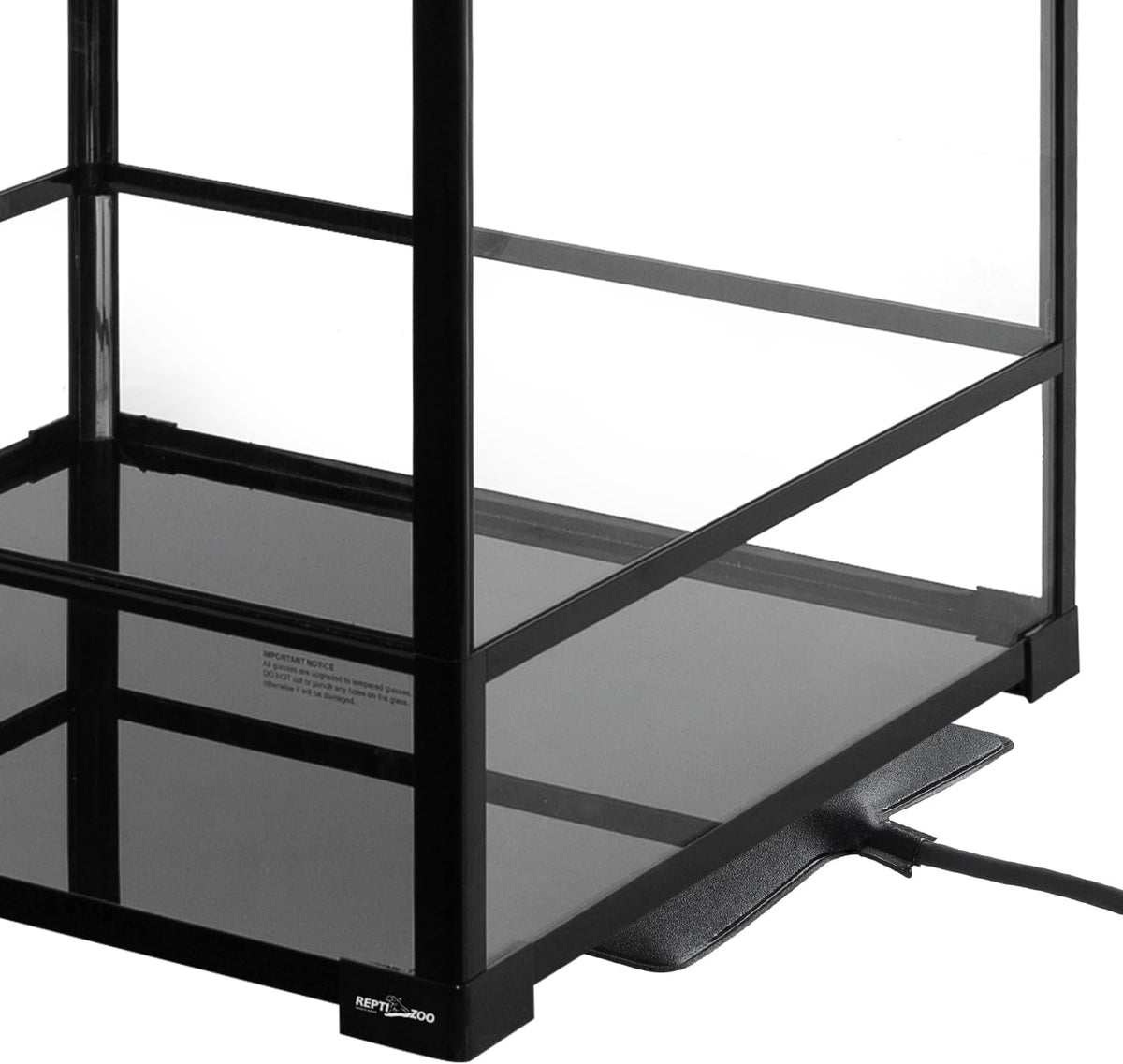 REPTIZOO 90 Gallon Reptile Terrarium 24" x 24" x 36" Large Glass Reptile Tank, Tall Terrarium with
