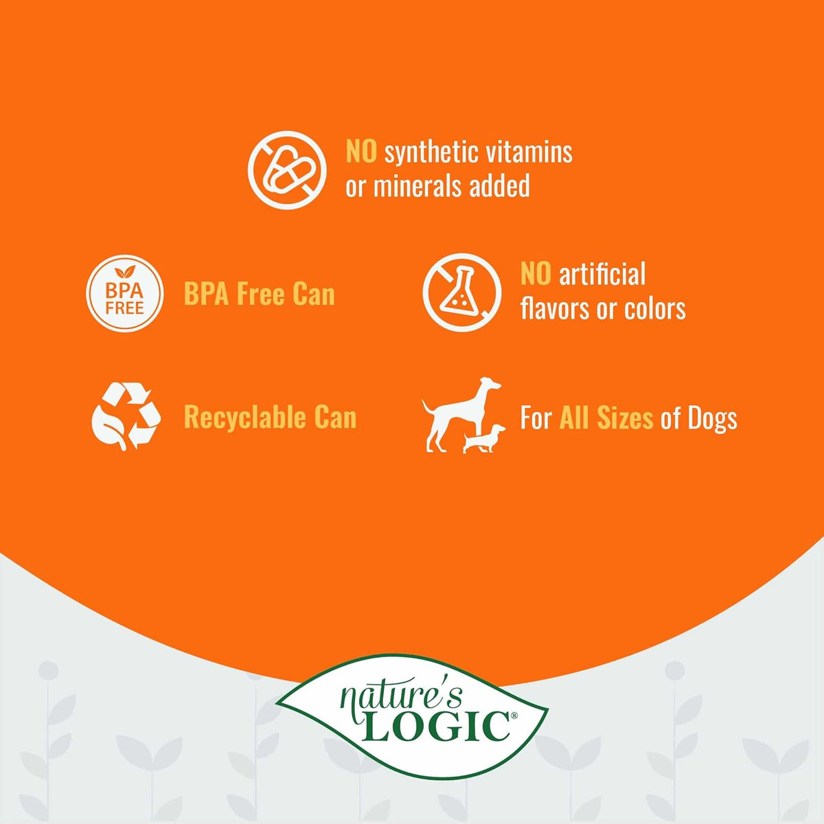 Nature's Logic Grain-Free Canned Dog Food - 95% Animal Proteins - 100% Natural Wet Dog Food Cans
