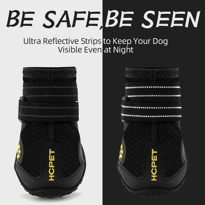Hcpet Dog Shoes, Dog Boots for Large Dogs, Waterproof Dog Booties Paw Protector for Summer Hot
