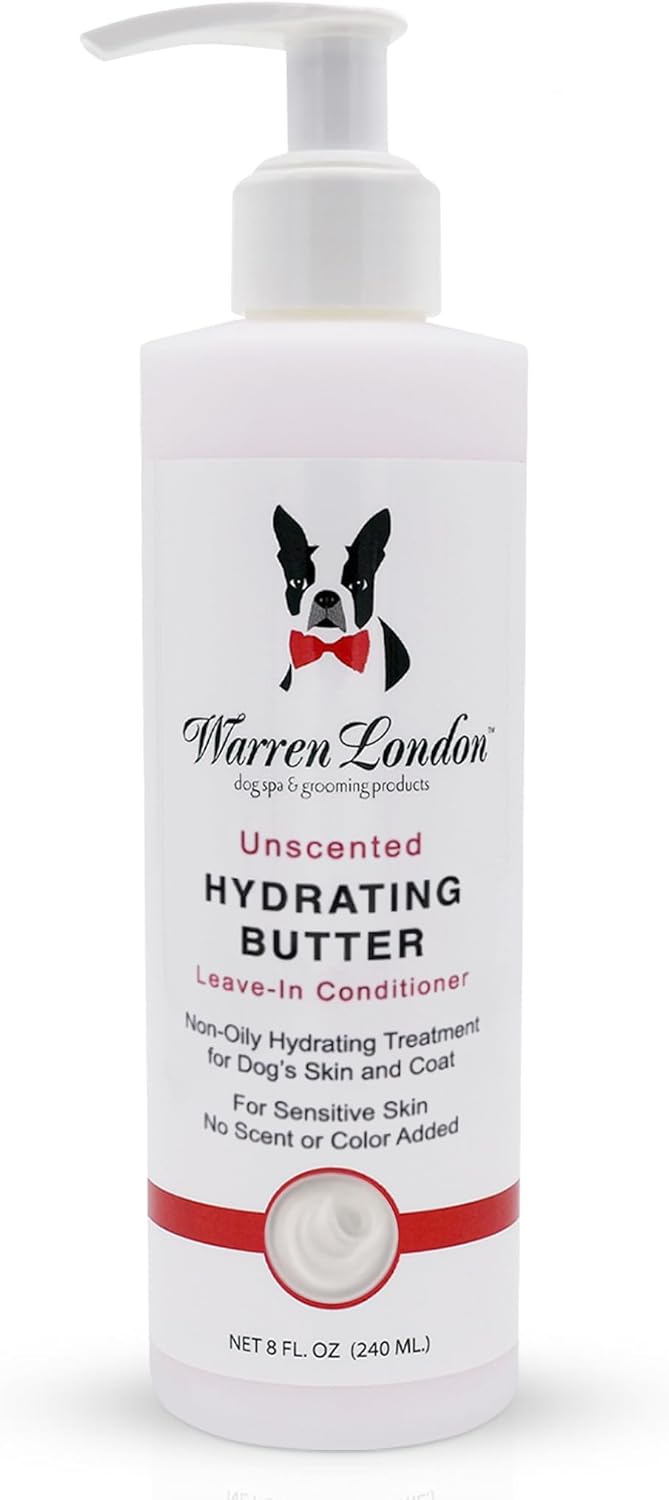 Warren London Hydrating Butter Leave in Pet Conditioner for Dogs | Lotion for Skin and Coat | Aloe
