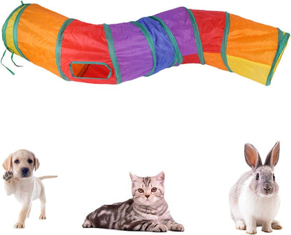 iCAGY Cat Tunnel for Indoor Cats Interactive, Rabbit Tunnel Toys, Pet Toys Play Tunnels for Cats