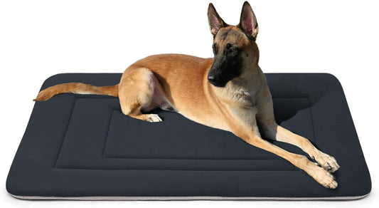 JoicyCo Soft Dog Crate Bed Pad Mat, 42 in Non-Slip Bottom Washable for Large Dogs, Pet Mattress