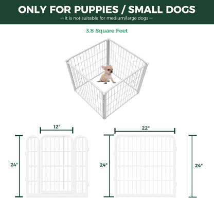 FXW Homeplus Unleashed Indoor Dog Playpen - Stress-Free and Safe Play, Heavy Duty 24 Inch 4 Wire