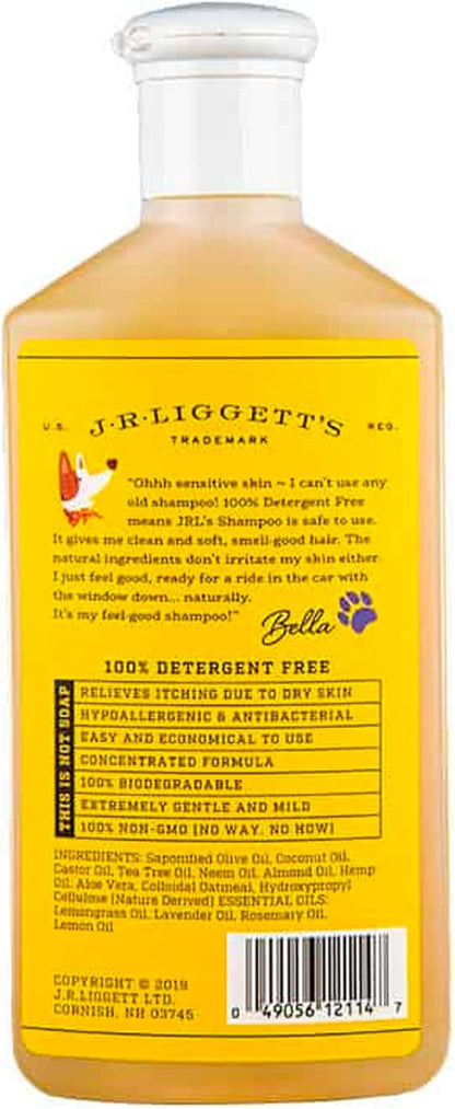 JR Liggett’s Natural Liquid Dog Shampoo for Sensitive Skin - 100% Detergent-Free, Non-GMO
