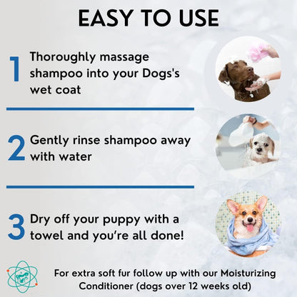 Gallon Bottle 5 in 1 Dog Shampoo for Itchy Skin - Sensitive Skin Dog Shampoo for Smelly Dogs - Dog