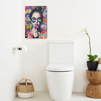 Fashion Women Wall Art Glam Modern Artwork for Girls Banksy Street Graffiti Pop Art Canvas Pictures
