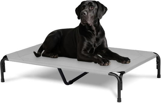 Elevated Dog Bed for Outdoor, XXL Raised Dog Cot Indestructible with Washable Mesh, Cooling Summer