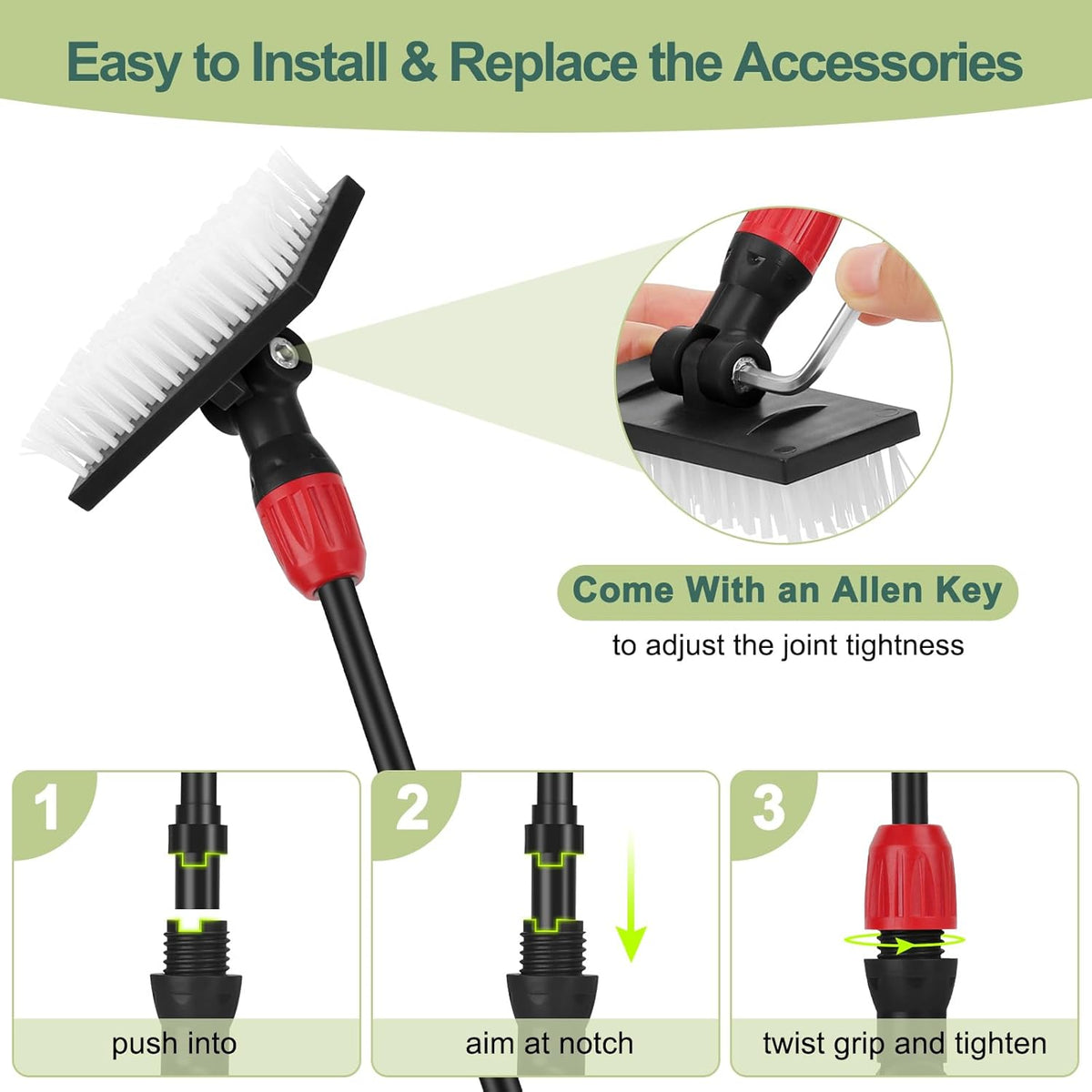 hygger Easy Clean Fish Tank Cleaner, 6 in 1 Aquarium Cleaning Tools Kit with Extendable Handle