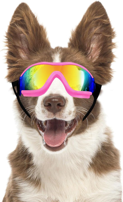 Dog Goggles Dog Sunglasses for Medium to Large Breed Anti-UV Eye Protection with Adjustable Straps